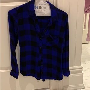 Dark blue flannel